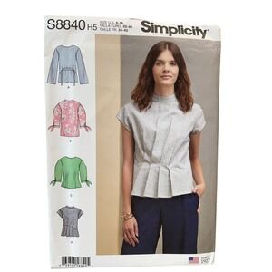 Simplicity‎ S8840 Misses' Top Sewing Pattern Size 6-14 Modern Style